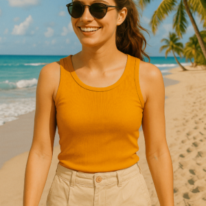 Sunset Élan: The Riviera Edition Sleeveless Top