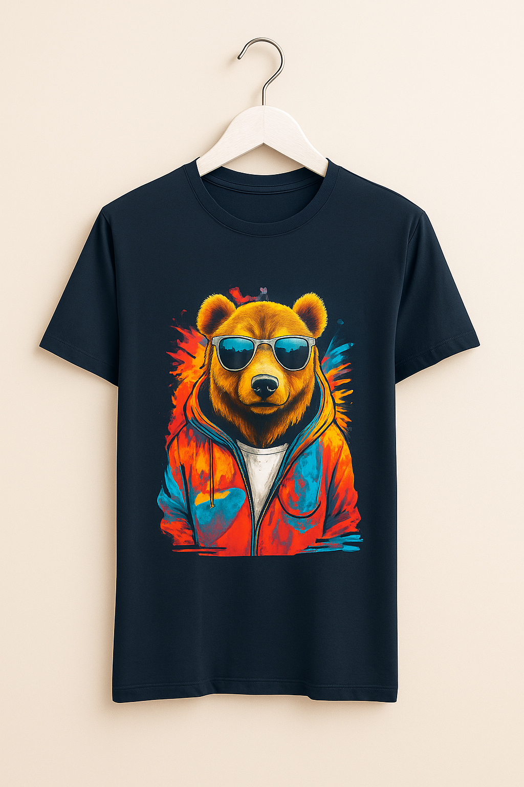 Bear in Aviator Hoodie T-Shirt